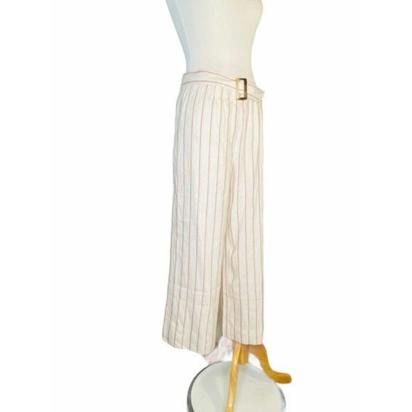 J. jill Linen Wide Leg Pants Culottes in Barleymult Color Linen Blend Medium NWT - Picture 11 of 14